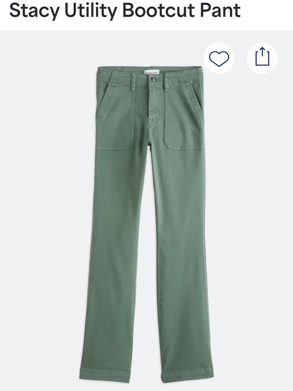 Stacy Utility Cargo Pants — Sage Green